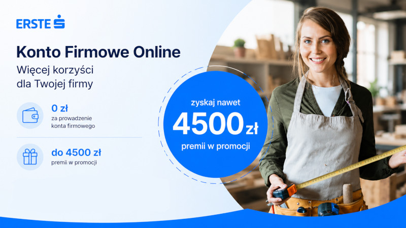 Konto Firmowe Online z premią do 4500 zł