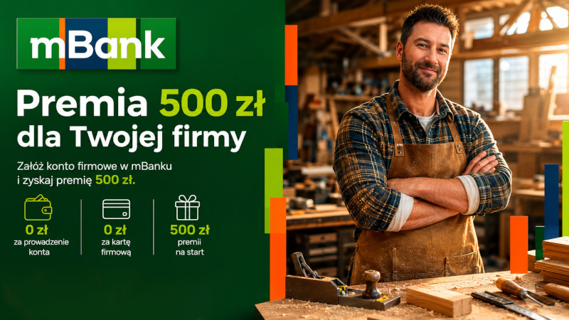 mBiznes Konto Standard z premią 500 zł
