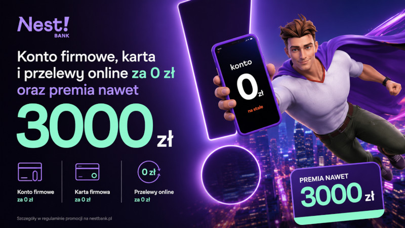 BIZnest Konto z premią do 3000 zł